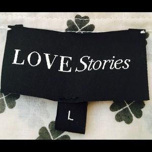 Love stories Tops - LOVE stories button down shirt. Love stories Tops - LOVE stories button down shirt.